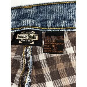 Guide Gear Flannel Lined Men’s Denim Jeans 42 x 32 Med Wash Very Nice Warm